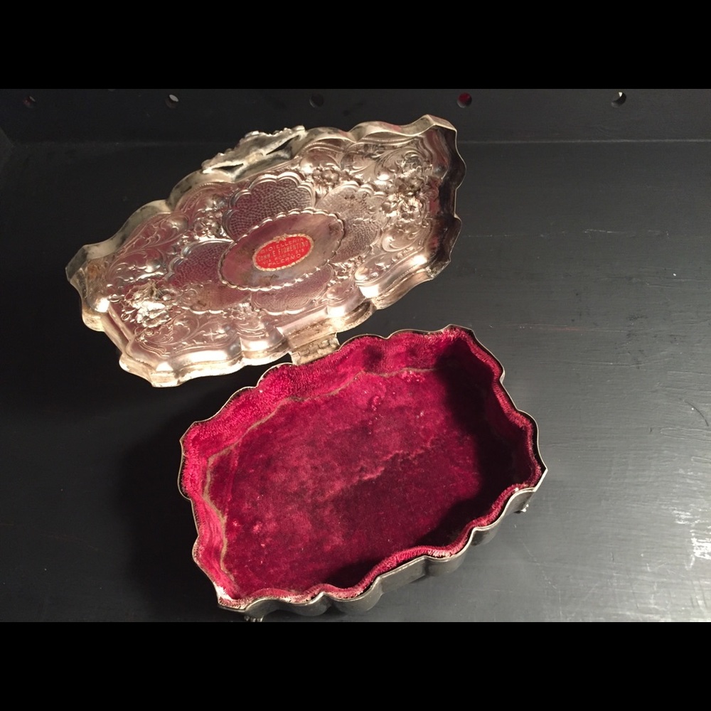 Vintage 800 Silver Jewelry Box Gioielleria Palermo